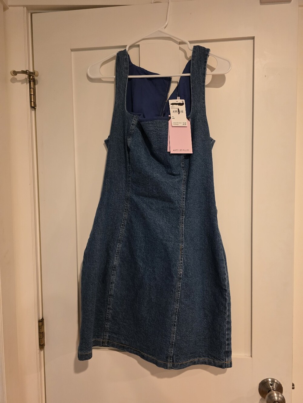 Avec Les Filles Province Wash Denim Mini Dress